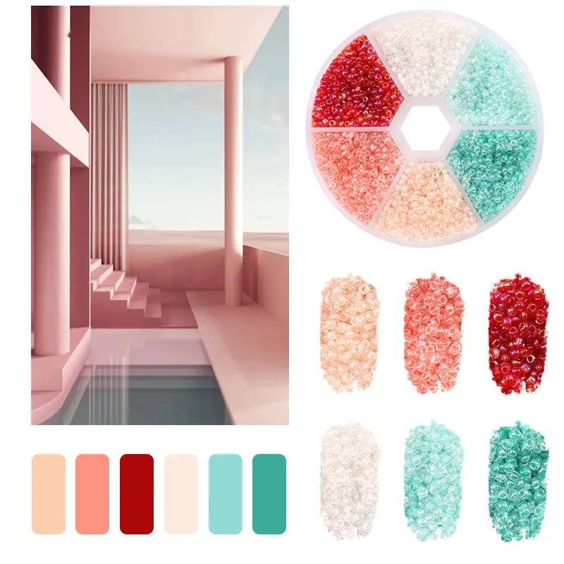 2mm Glass Seed Beads Kit Bracelet Making Kit Small Beads Assortment Colors Craft Loose Beads for Jewelry Making DIY Art Crafts