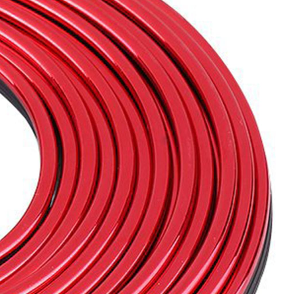 10m Interior Car LED Strip Light PVC Red Decorative Ambient Lighting Kit for Automobiles