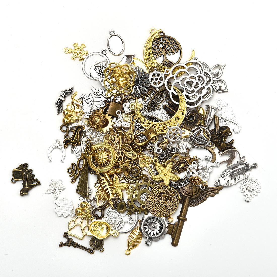 

50g/пакет смешанные стили сплава прелести подвески Vintage выводы для украшения DIY приготовления