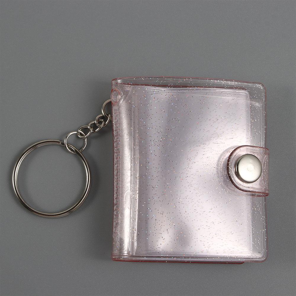 Inch Card Stock 16 Pockets Mini Photo Album Photo Card Holder Photos Holder Keychain Binders Albums