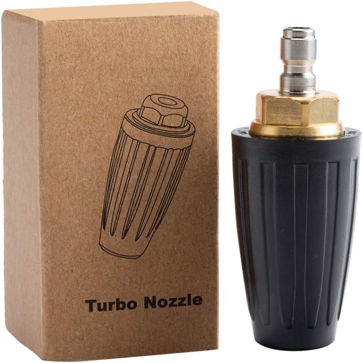 Pressure Washer Tips Turbo Nozzle Pressure Washer 4000 PSI Max | Rotating Pressure Washer Nozzle for Cleaning Brick, Concrete, and Vinyl Surfaces