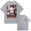Demon Slayer anime Uzui Tengen graphic print summer men's 100% cotton T-shirt casual breathable trend street men's clothing