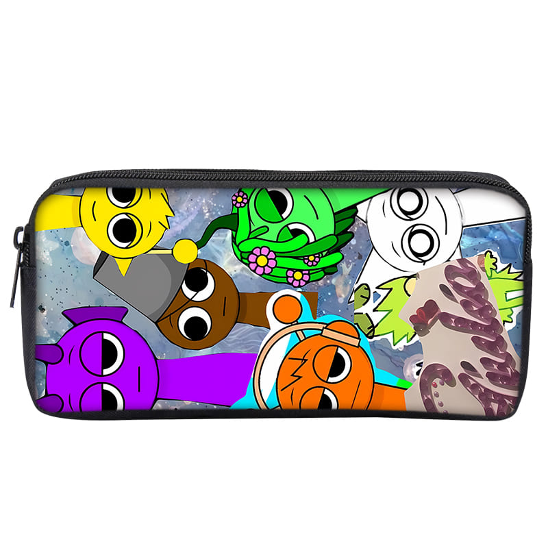 Hot Game Sprunki Single Layered Pencil Case for Boy/Girls Children Best Gifts 3D Cartoon Teenager Pencil Pouch School Supplies