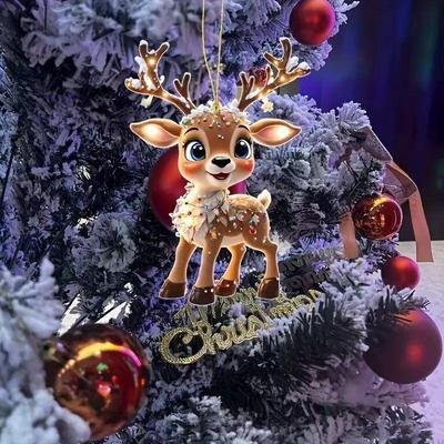 Decoração de Natal Veado Árvore de Natal Ornamento Alce Decoração para Casa Rena Feliz Natal Presente Natal Navidad Noel Ano