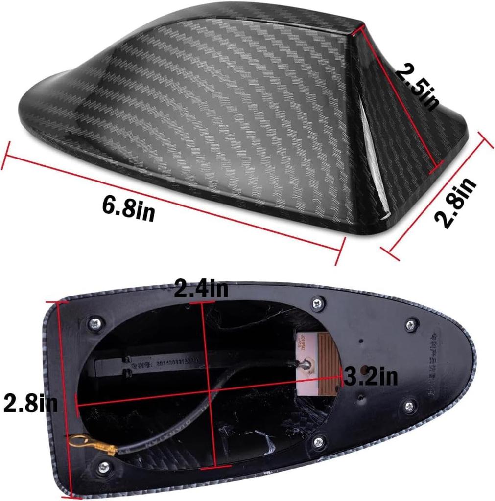 Antena de barbatana de tubarão em fibra de carbono para carro, Suzuki Swift Sport (ZC32S)