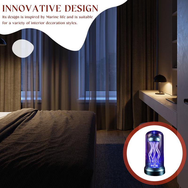 

Jellyfish Floating Led Light RGB Gradient Jellyfish Bedside Lamp Mood Light With Music Novelty Desk Lamp For Bedrooms Living красный