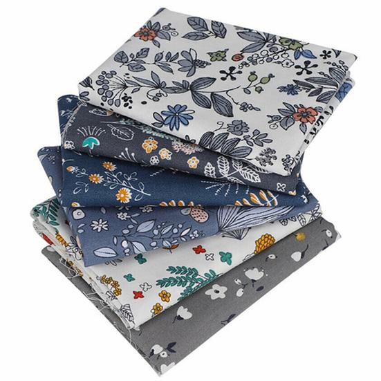 

6 шт. хлопковых тканей с принтом листьев и травы для шитья платьев, подушек, пэчворка своими руками 20*25cm