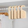 Baby Clothes Hangers with Size Markers Wood Children's Clothing Hanger Nursery Wardrobe Size Organizers for Newborns
