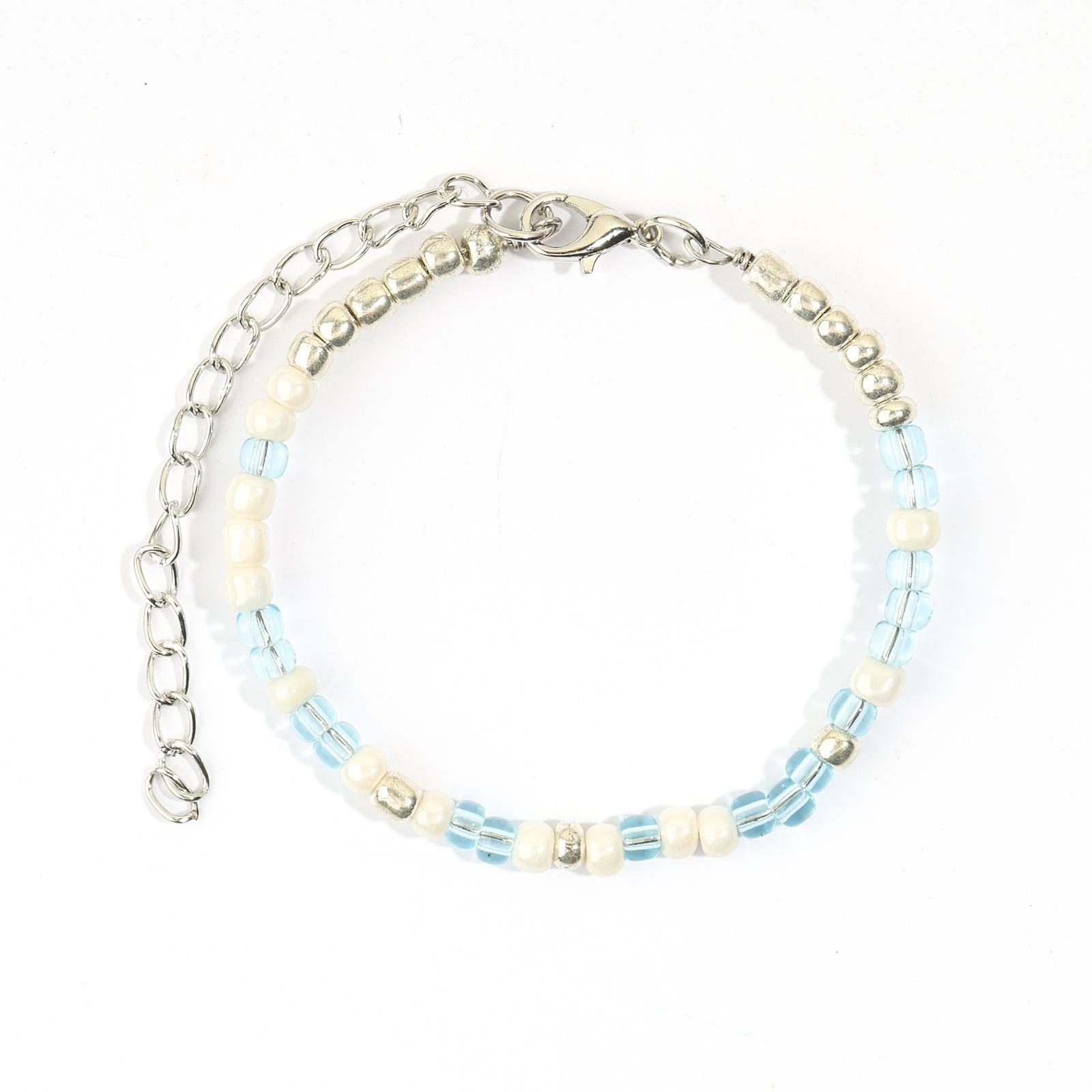 Holiday gift adjustable bracelet, women s pullable chain, letter bracelet, diamond-encrusted rice ball password chain bracelet