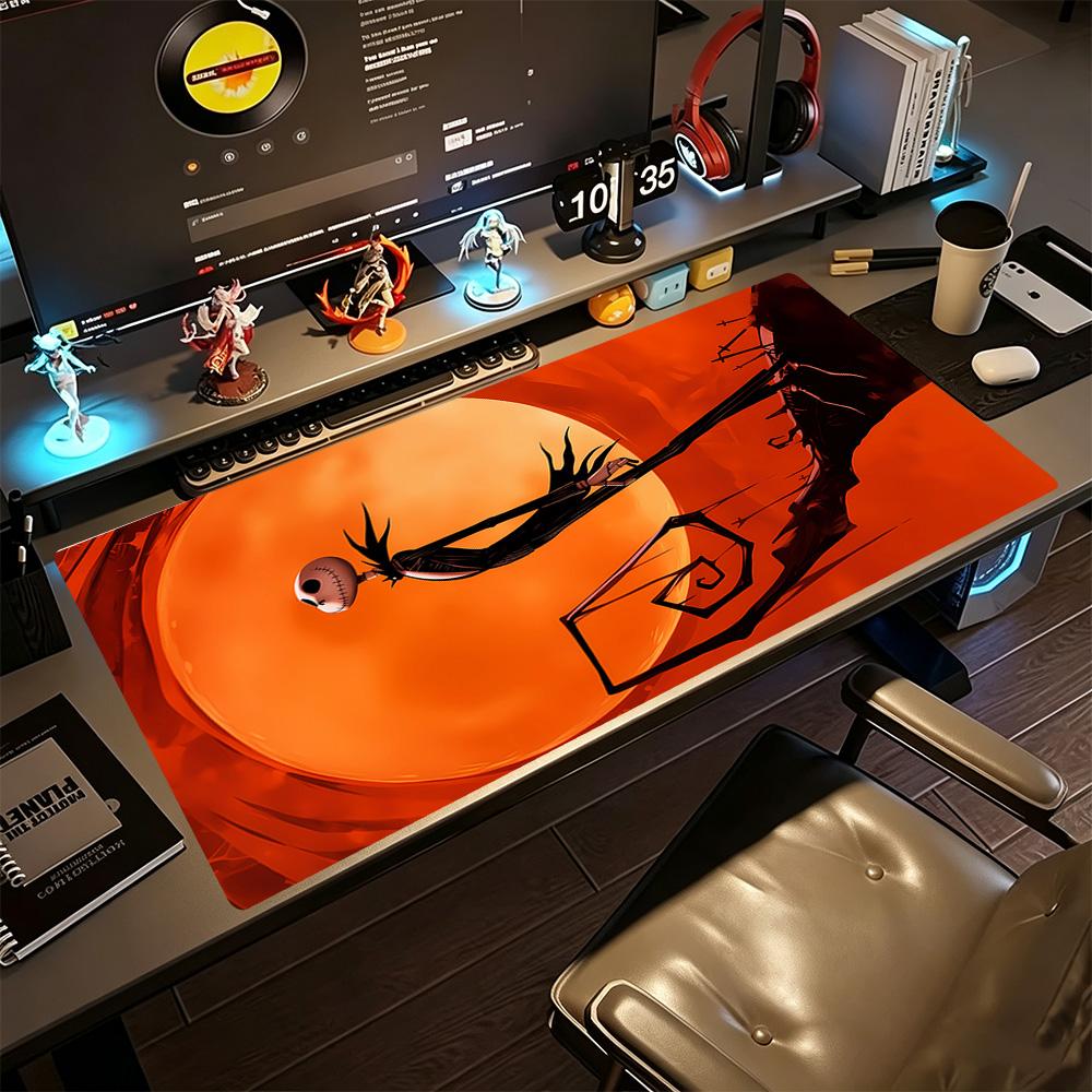 Jack Skellington Large Mouse Pad Keyboard Pad Computer Desk Keyboard Mat Non-Slip Rubber Bottom Gaming Accessories Ideal Gift for Gamers