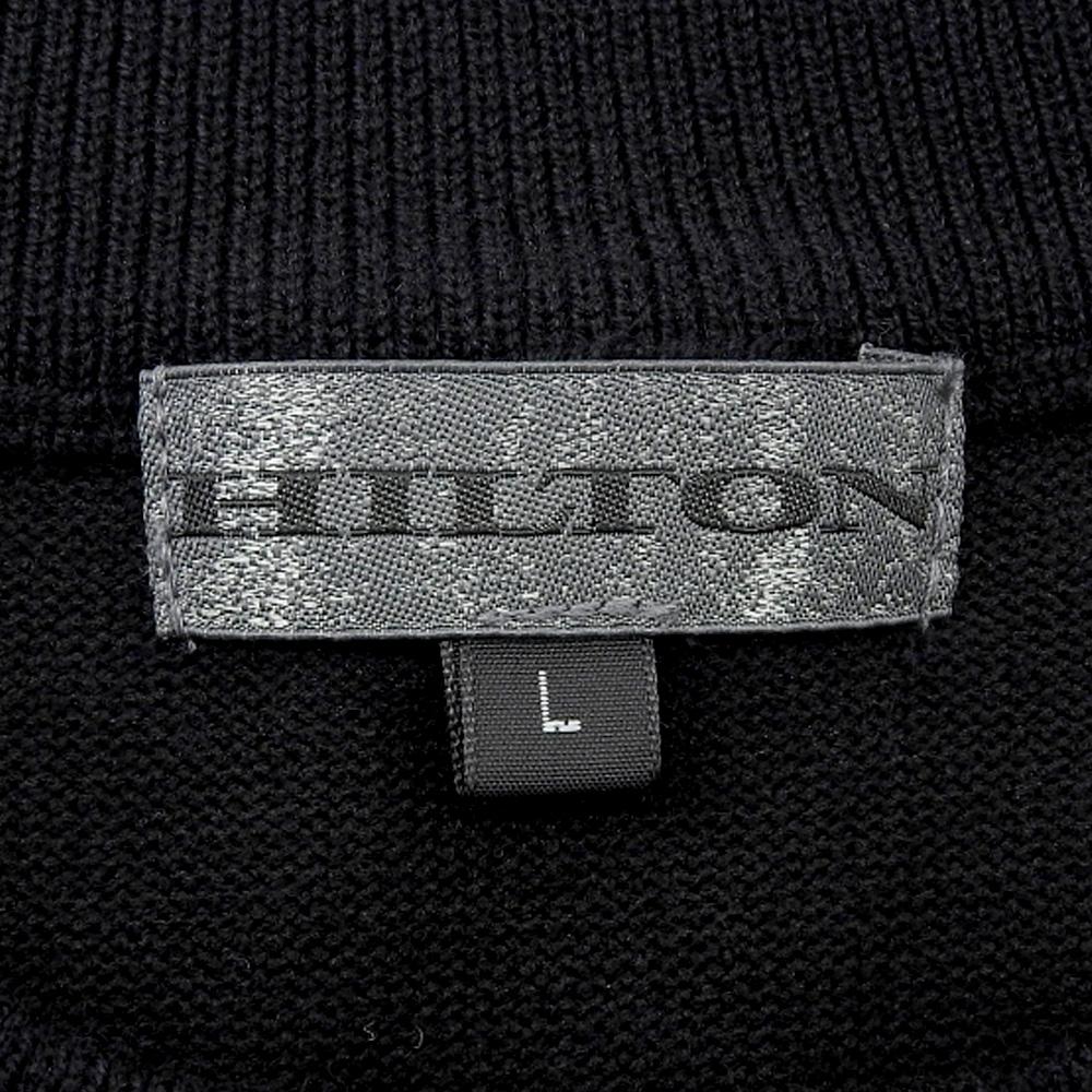 HILTON Excellent condition crew neck short sleeve knit top for men, black, size L, 652036 tops L blackUsed
