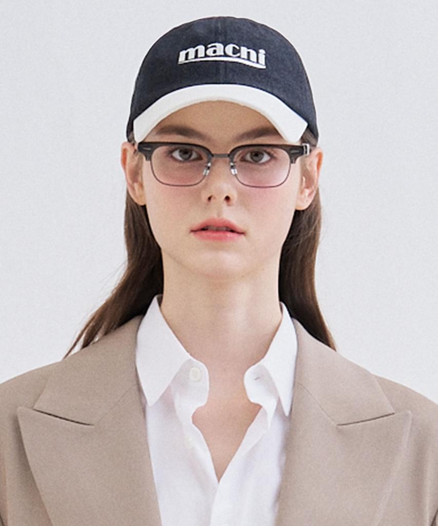 Makeuni Signature Logo Mix Ball Cap_Black Denim
