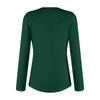 Women's Fashion Casual Long Sleeve Shirt Color V Neck Up Tops