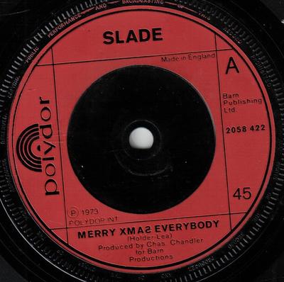7inch Record SLADE - Merry Xmas Everybody 2058422 Polydor 1973 UK Rock Used