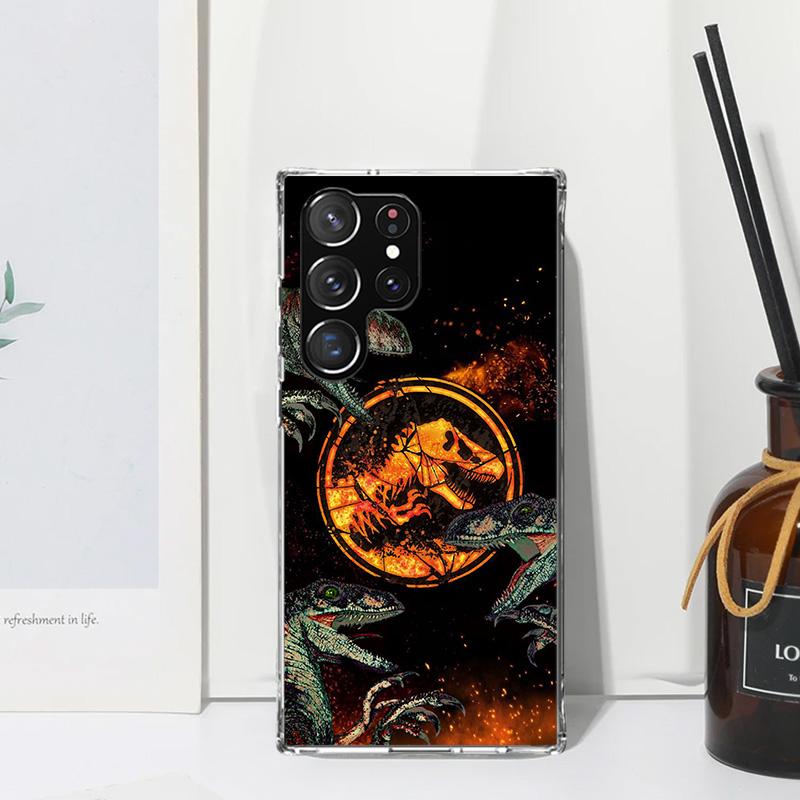 Jurassic Park Dinosaur World Phone Case For Samsung Galaxy Note 20 Ultra 10 Plus 9 8 M11 M12 M21 M30S M32 M51 M52 J4 J6 + J8 Art