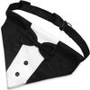 Adjustable Dog Tuxedo Suit With Bowtie Pocket Square Wedding Party Costume
