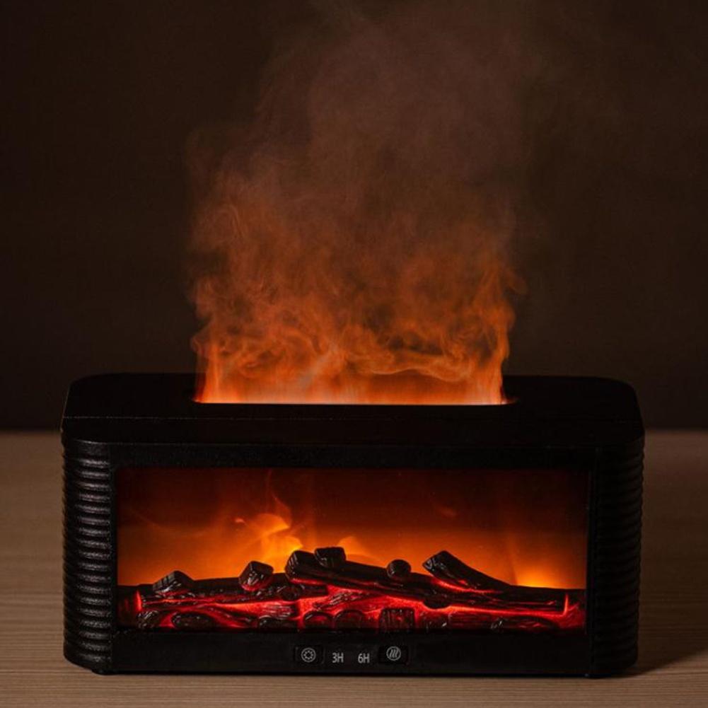 

7 Color Light Fireplace Aroma Diffuser with Remote Control Quiet Operation and 250ml Water Tank for Relaxation China Mainland