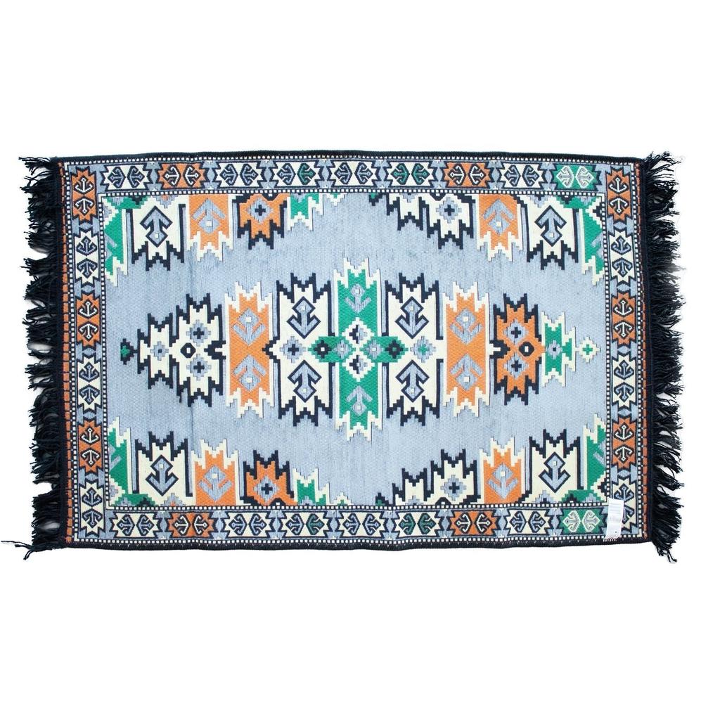 Kilim Teppich Anthrazit 125x80 cm