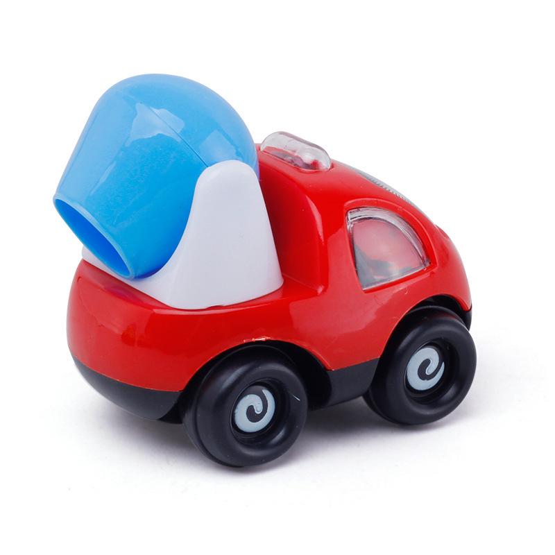 Cartoon Pull-Back Car Inertia Coasting Q Version Construction Vehicle Car Model Early Education Gift Toy