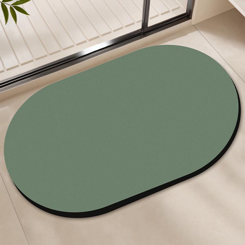 

Non-Slip Quick-Dry Bathroom Floor Mat: Pure Color, Water-Absorbent, Dirt-Resistant, Easy Care. 40x60cm (Diatomaceous Earth)