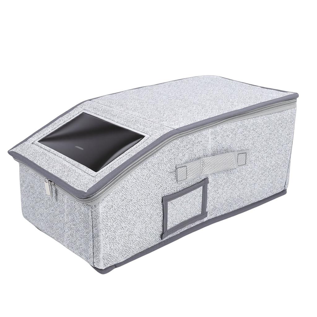 Hat Organizer for Baseball Caps Fabric Stackable Foldable Hat Storage Box Hold Up to 15 Caps with Zipper Clear Window
