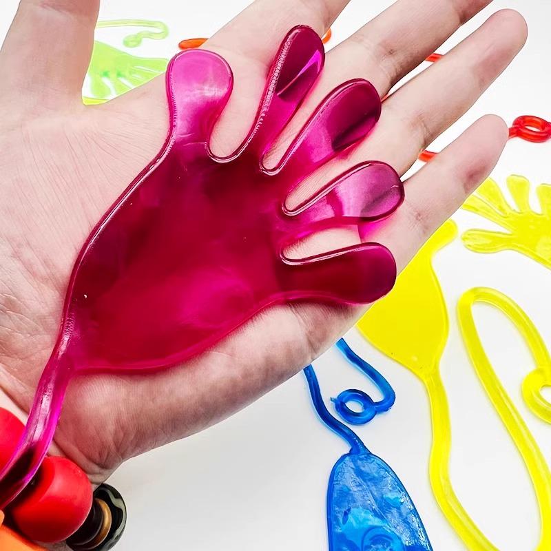 Large Sticky Hand Toy - Classic Nostalgic Wall Slap Elastic Rubber Decompression Fun
