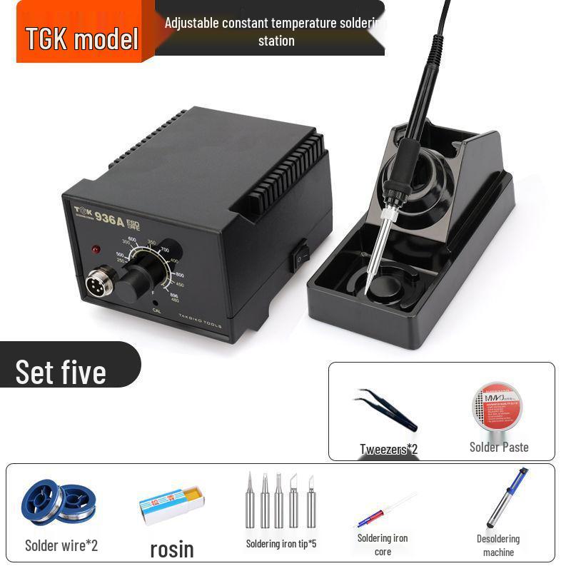 936 Adjustable Temperature Electric Soldering Iron Set - 60W Industrial Maintenance Welding Station