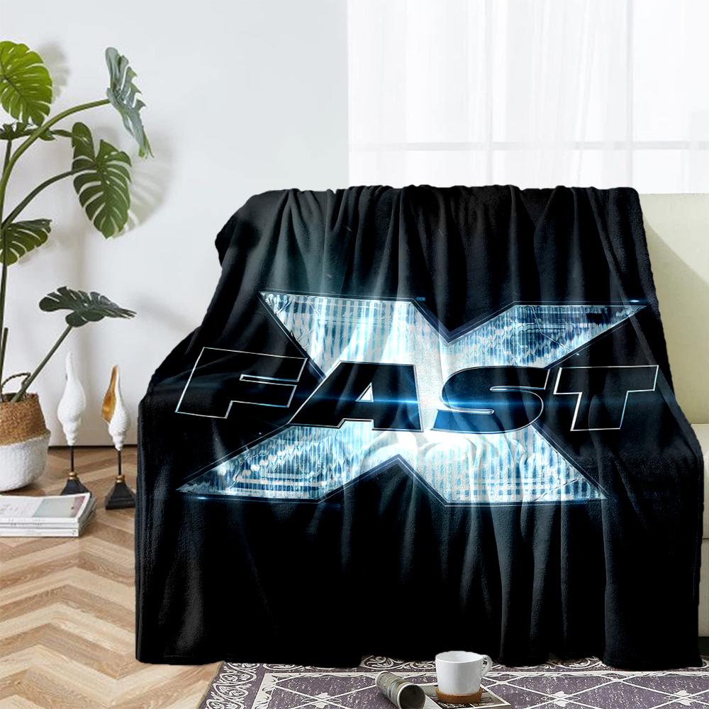 Fast & Furious Theme Printed Blanket - Perfect for Couch, Bed, Travel & Outdoor Use | Machine Washable, Cozy & Durable.
