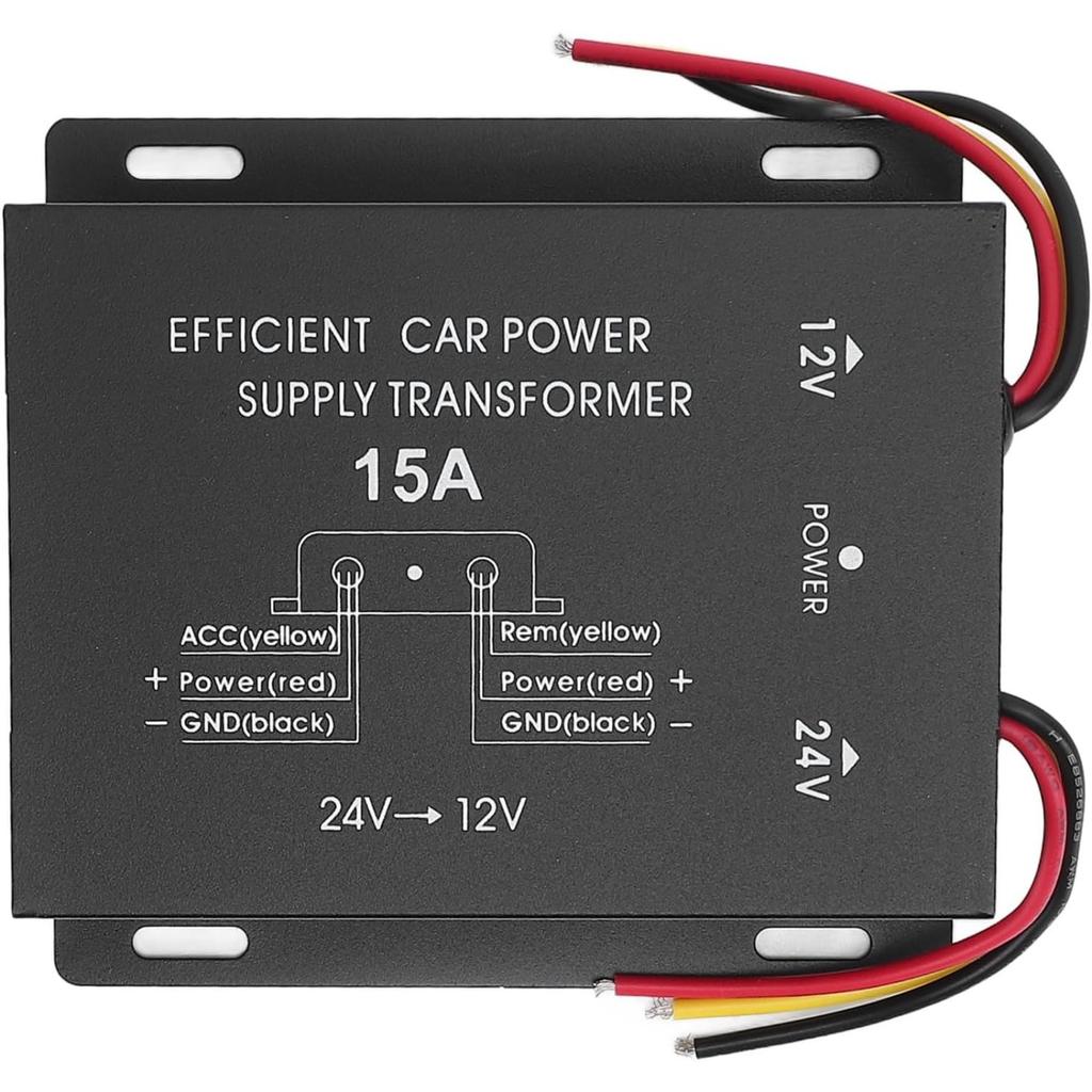 24V To 12V DC Voltage Converter Powerful Car Power Supply Voltage Converter 10A 120W Metal Housing with Multiple Protections for Trucks Motorhomes