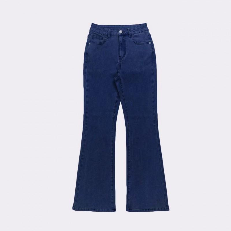 High Waist Slim Fit Flared Jeans Women Stretch Cotton Denim Trousers Street Style Casual Workwear