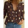 Women's long-sleeved shirt soft, comfortable, skin-friendly and delicate floral shirt long-sleeved