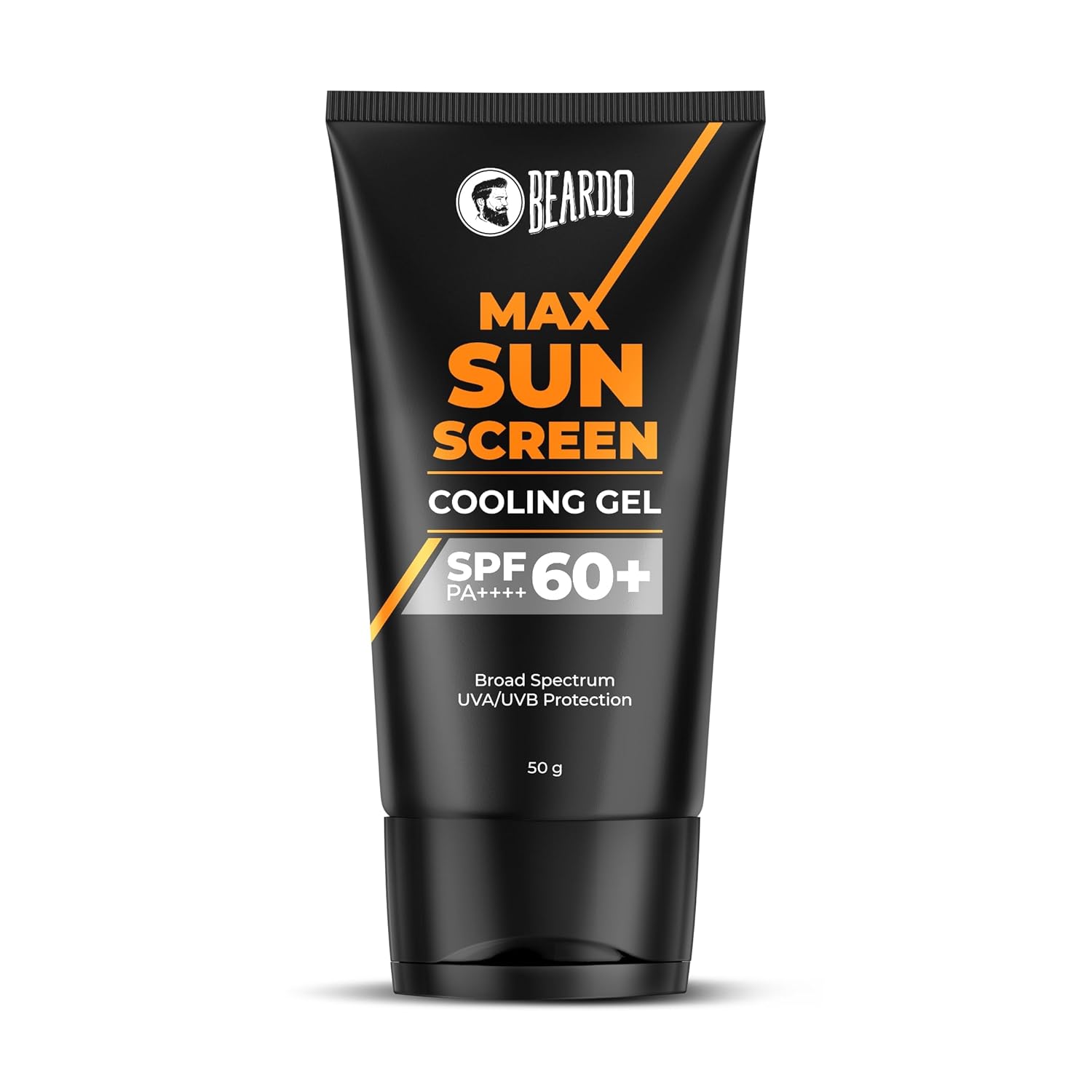 

Солнцезащитный гель Beardo Max Cooling SPF 60+ PA++++, 50 г, 1 шт. | Легкий, нежирный, защита от UVA/UVB для мужчин