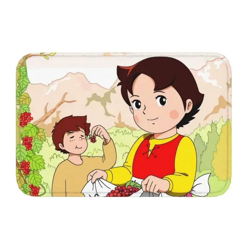 Custom Heidi Peter And Grandpa Doormat Anti-Slip Entrance Bathroom Kitchen Floor Door Mats Garage Rug Carpet Footpad