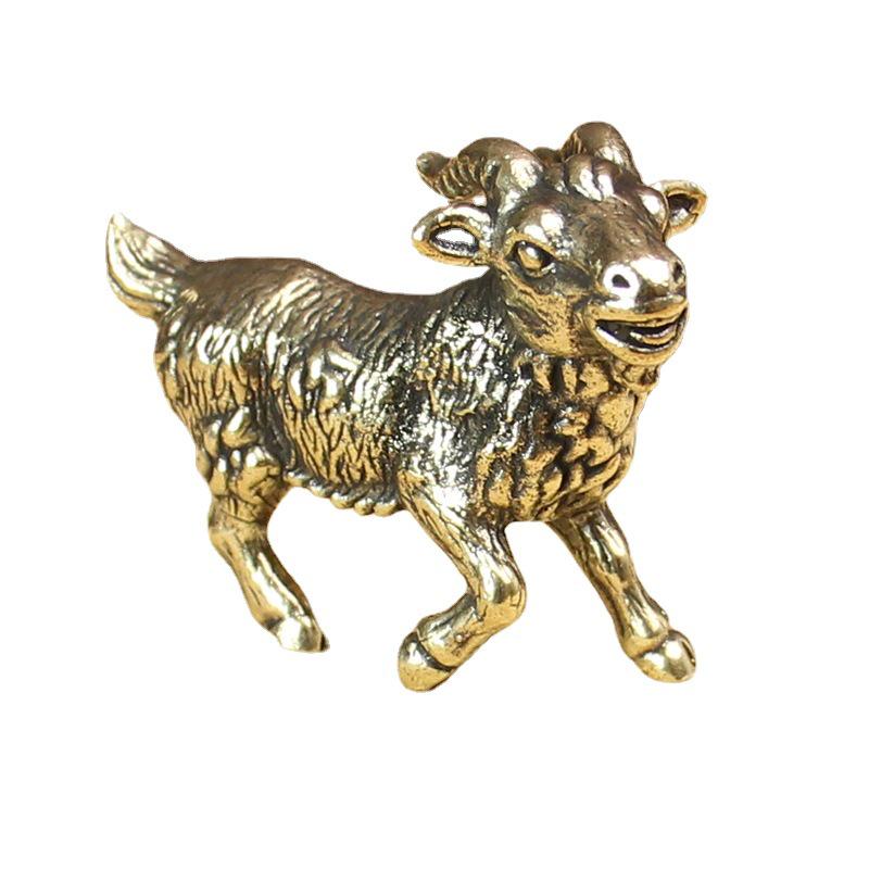 Complete Brass Chinese Zodiac Ornament Set: Rat, Ox, Tiger, Rabbit, Dragon, Snake, Horse, Sheep, Monkey, Rooster, Dog, Pig.