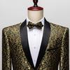 Męskie Marynarki Żakardowy Garnitur Wielokolorowy Wąski Kostium na Bal Maturalny Ślub Sceniczny