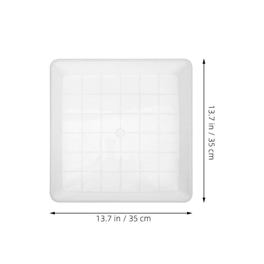 2Pcs Flower Pot Tray Square Thickened Plastic Plant Saucer 13.76inch Water Catcher Drainage Outdoor Indoor Flowerpot Tray