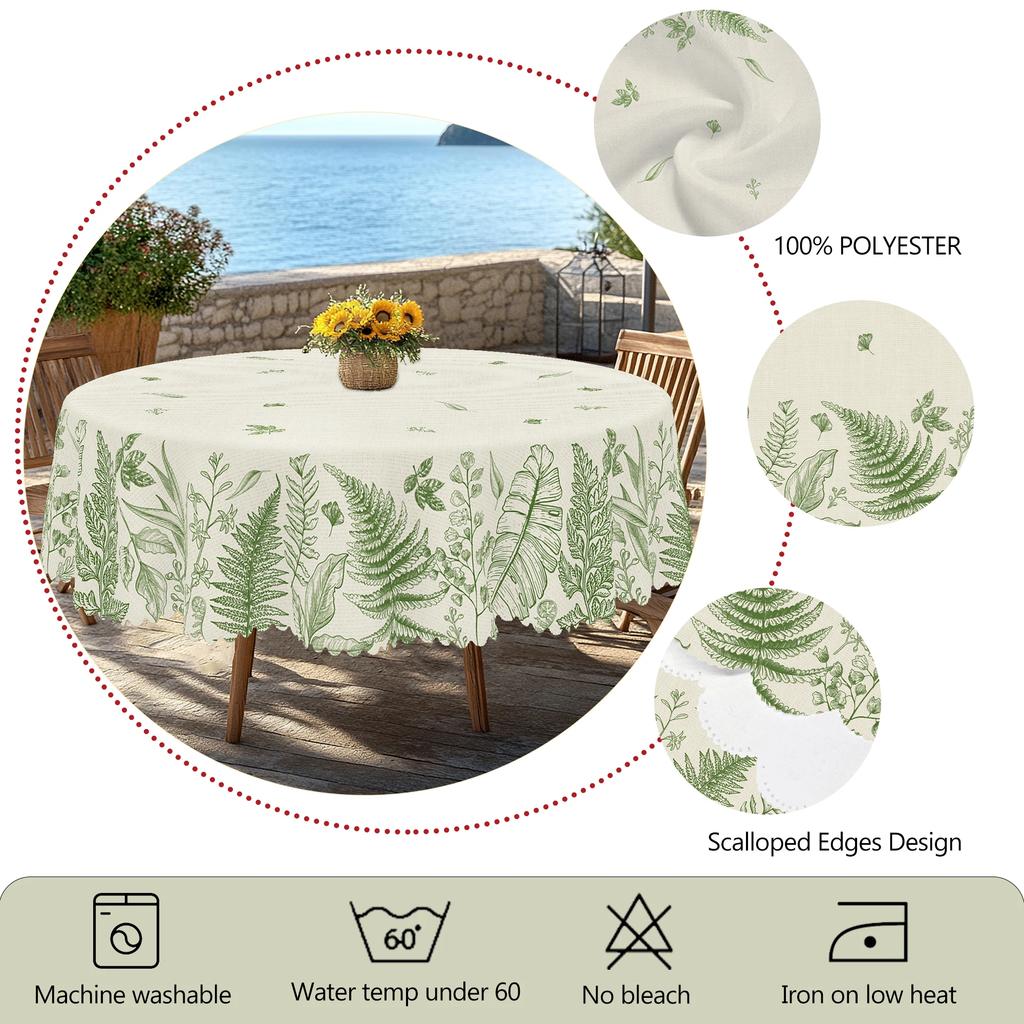 1 Stück Floral Runde Quadratische Tischdecke Wasserdicht Retro Rosen Design Frühling Sommer Zuhause Küche Picknick Geschenk