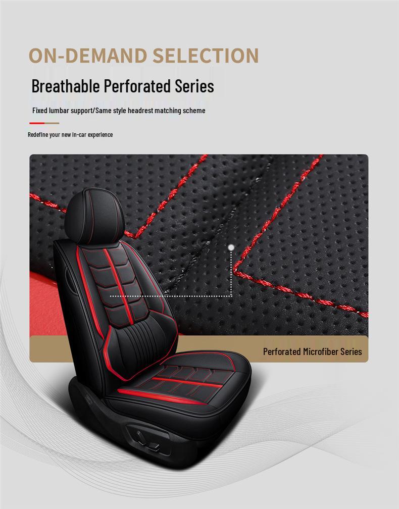 Universal Leather Seat Cover for Corolla Zhi Xiang/Crown - Fits All Seasons, Full Wrap, Five-Seater Cushion