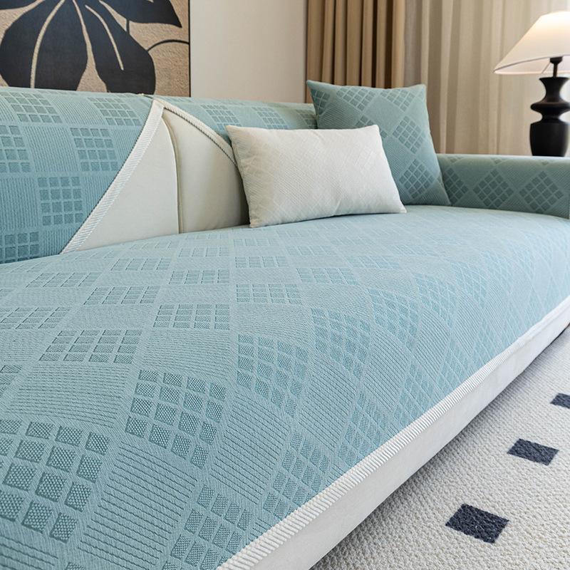 New Sofa Cushion, All-Season Non-Slip Seat Cushion Chenier Armrest Towel, Anti-Cat Scratch Sofa Cover Cover Cloth