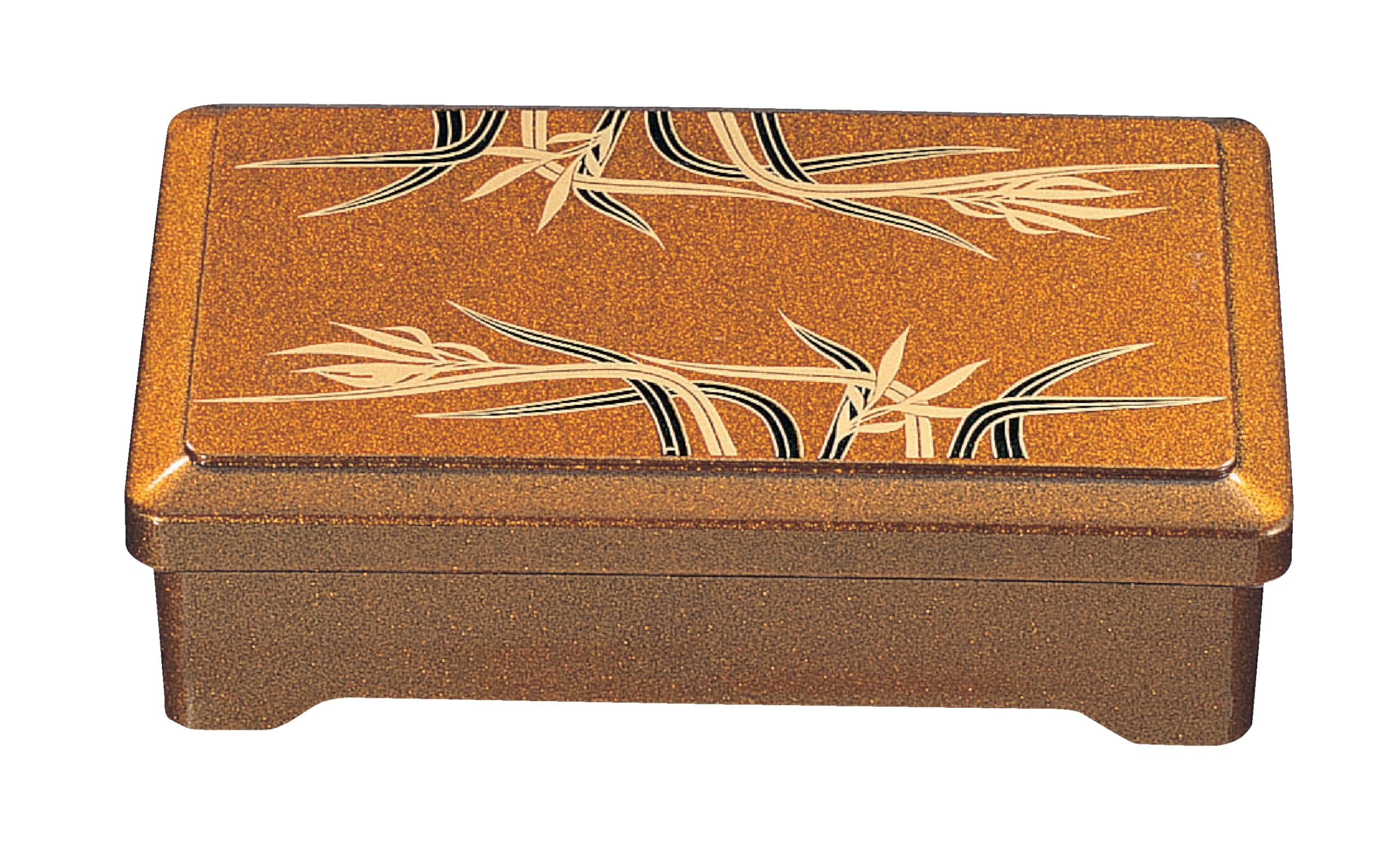 Wakaizumi Lacquerware Kuzuryu Bento Red Interior Box, Pear-skin Finish, (with Divider) 1-389-3