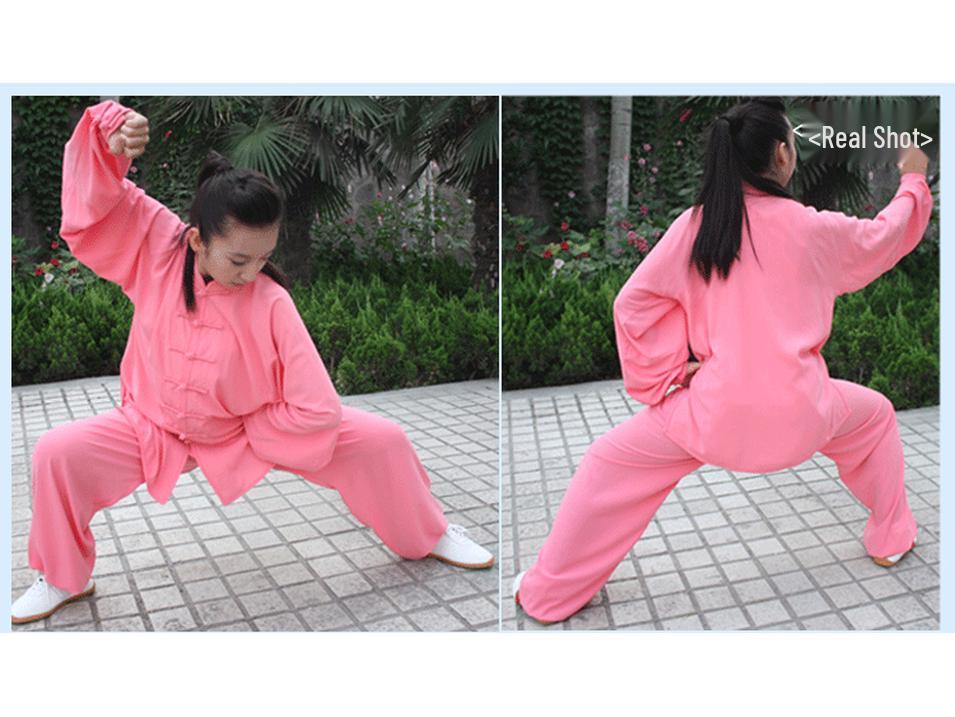 2024 Spring & Autumn Cotton-Silk Tai Chi Suit for Middle-aged & Elderly Men & Women - Practice & Performance Wear
