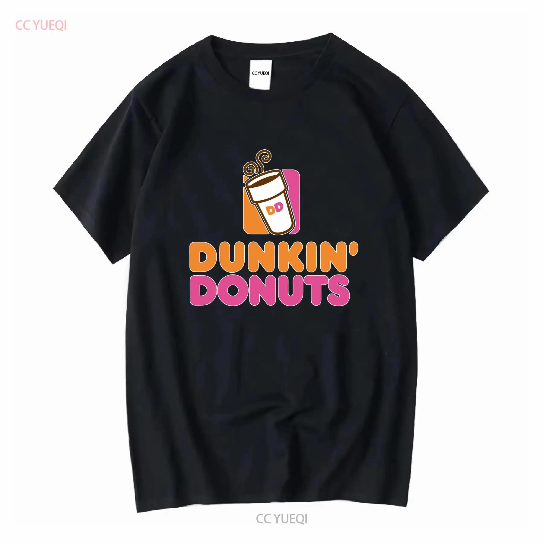 NEW DUNKIN DONUTS LOGO T SHIRT FUNNY SIZE S TO 5XL long or short sleeves vintage Washed fashion Comfortable S разноцветный