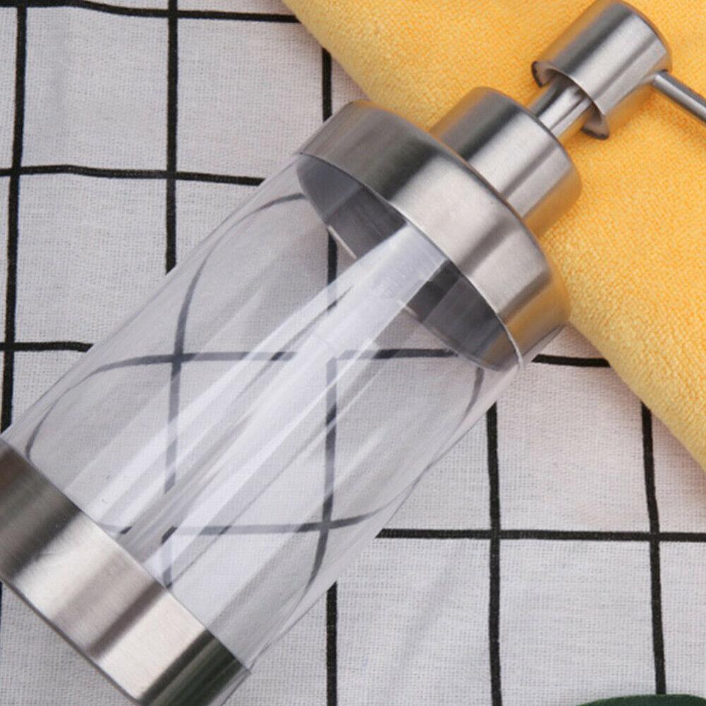 Household Stainless Steel Soap Dispenser Hand Sanitizer Shampoo Shower Gel Dispenser Perfect For Bathroom Kitchen Supplies