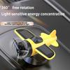 Solar Energy Powered 360 Spin Aircraft Car Ornament ABS Dashboard Decoration with Not Slip Base Interior decors