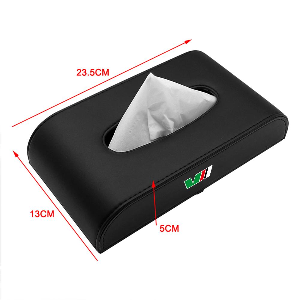 zbfwl3 1PC PU Leather Tissue Box Car Tissue Box Interior Storage Box For Skoda Kodiaq Octavia 2 3 Yeti Karoq Rapid Fabia S A5 Kamiq VII