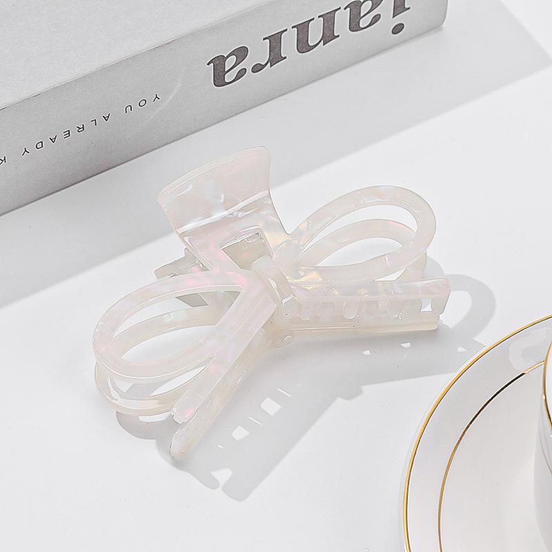 1pc Acetic acid hair clip, bow, women's back of the head, hair clip, large headband, simple hair clip, temperament, shark clip