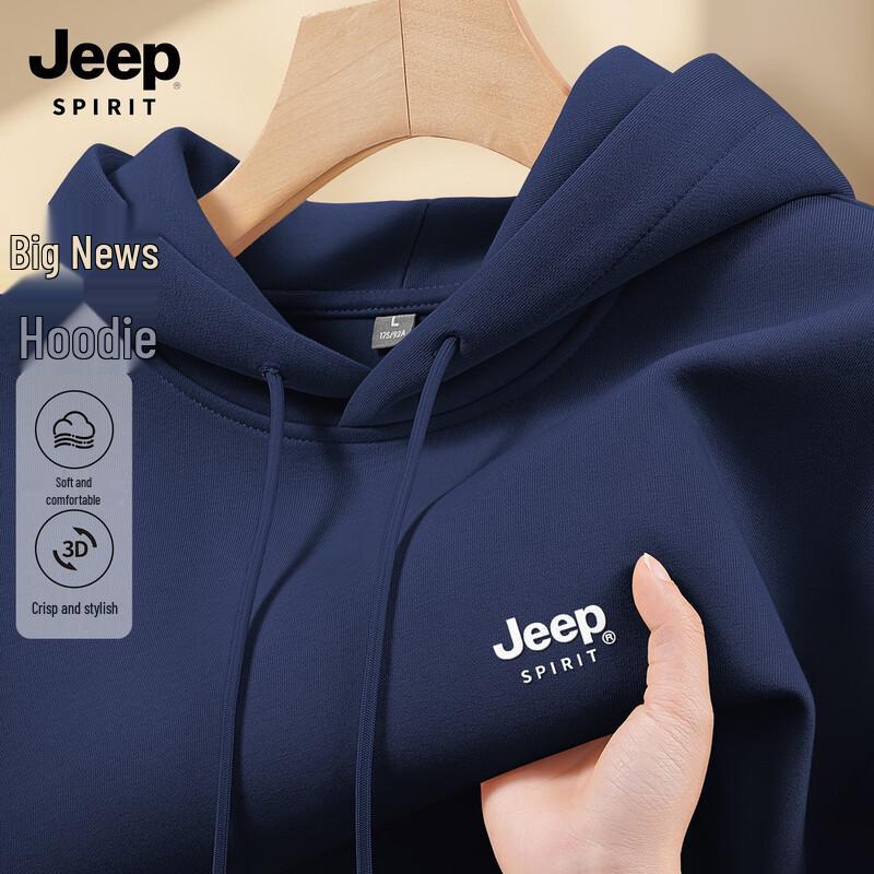 JEEP SPIRIT Men's 2025 Loose-Fit Hooded Sweatshirt