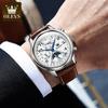 OLEVS 6667 Moon Phase Men's Watches 7 Hands Multi Functional Automatic Mechanical Watches for Man Top Luxury Business Man Watch