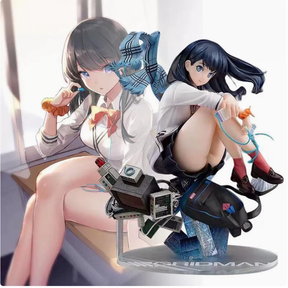 Hot 18cm Ssss Gridman Anime Figure Takarada Rikka Statue Pvc Gk Statue Figurine Model Doll Collection Room Decora Desk Gift Toys without box