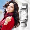 Einfache und stilvolle quadratische Uhr für Damen mit römischer Analoganzeige und Wochentag, Einheitsgröße, antikes Quarz-Modeaccessoire, perfektes Geschenk für oder Liebhaber